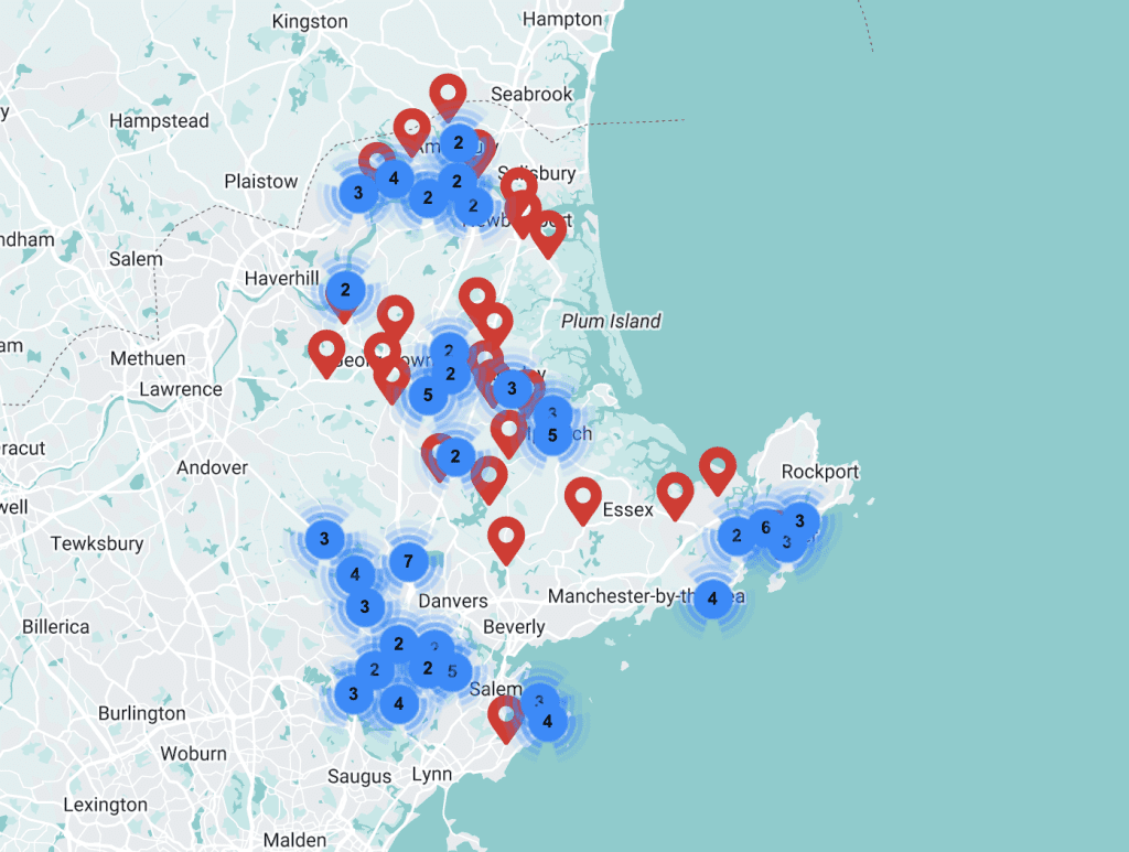 Condo Community Map Search for North Shore Massachusetts